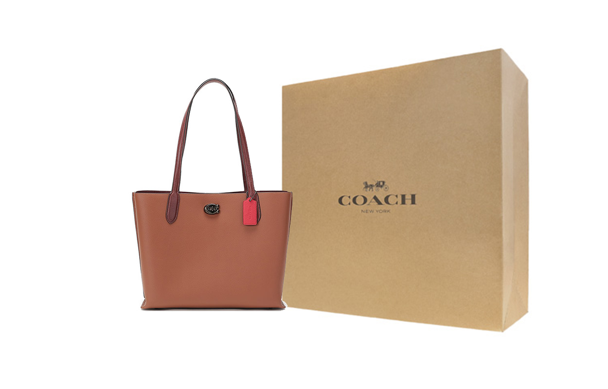 Женская сумка COACH Willow 35 Tote (коричневый) — фото 7