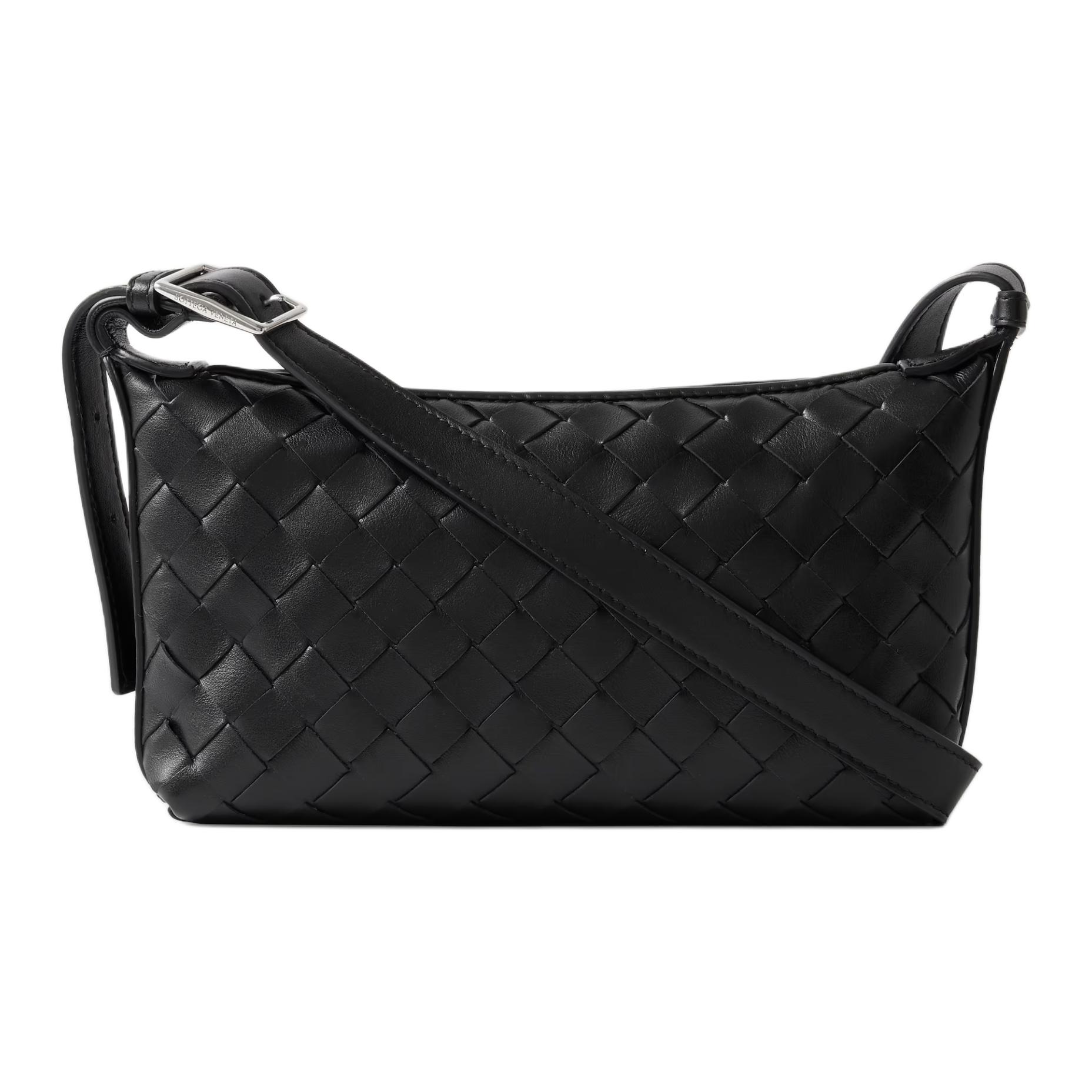 Мужская сумка Bottega Veneta Intrecciato Traveler (черная)