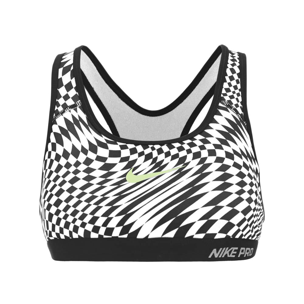 Женский спортивный топ Nike CLSC PAD WRP CHCK (черный)