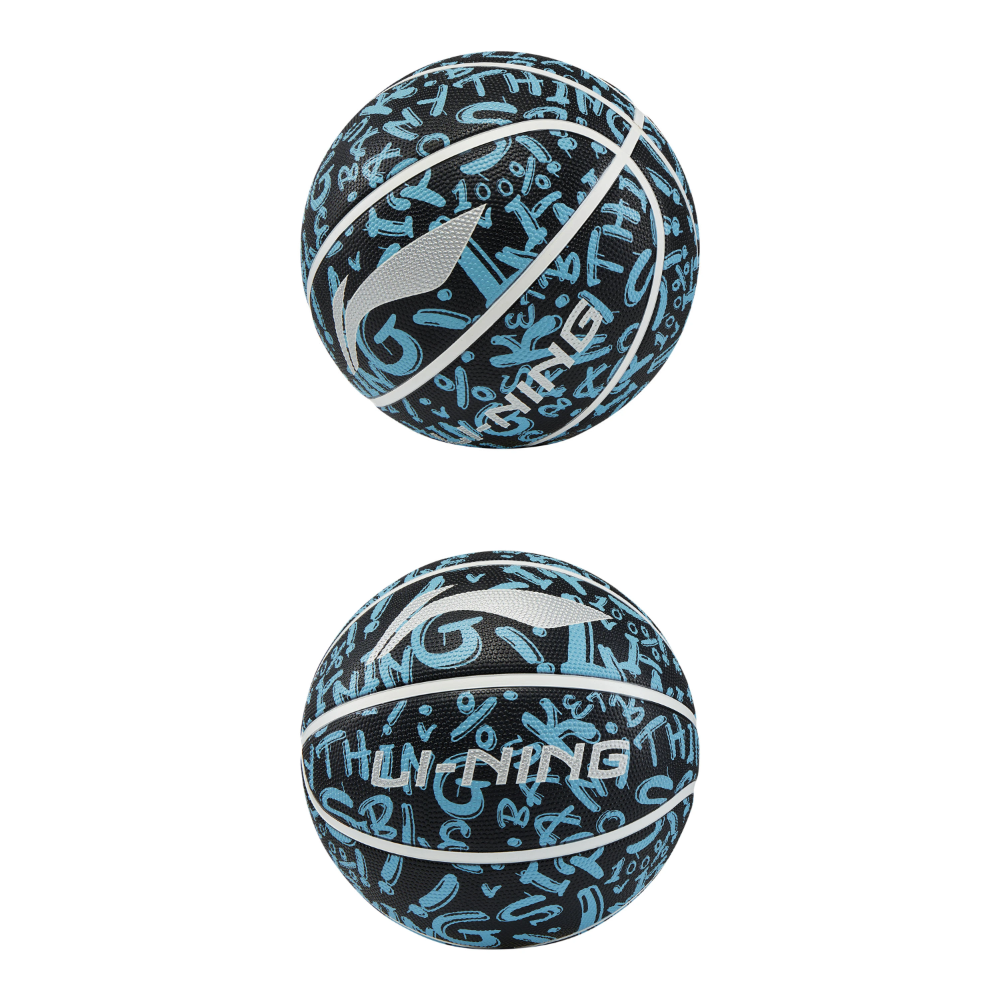 Li Ning China Mainland Version Rubber Basketball Blue Black Size 6 Ball Training Unisex