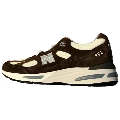 Verdy X DSM x New Balance NB 991 V2 Classic And Versatile Running Shoes Men's Brown