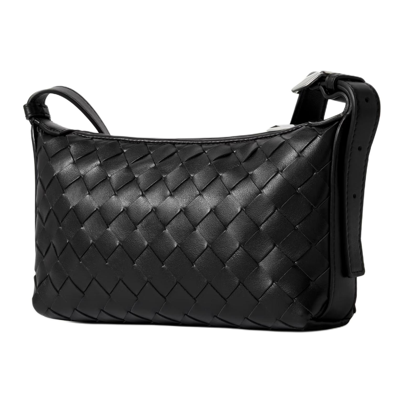 Мужская сумка Bottega Veneta Intrecciato Traveler (черная) — фото 2