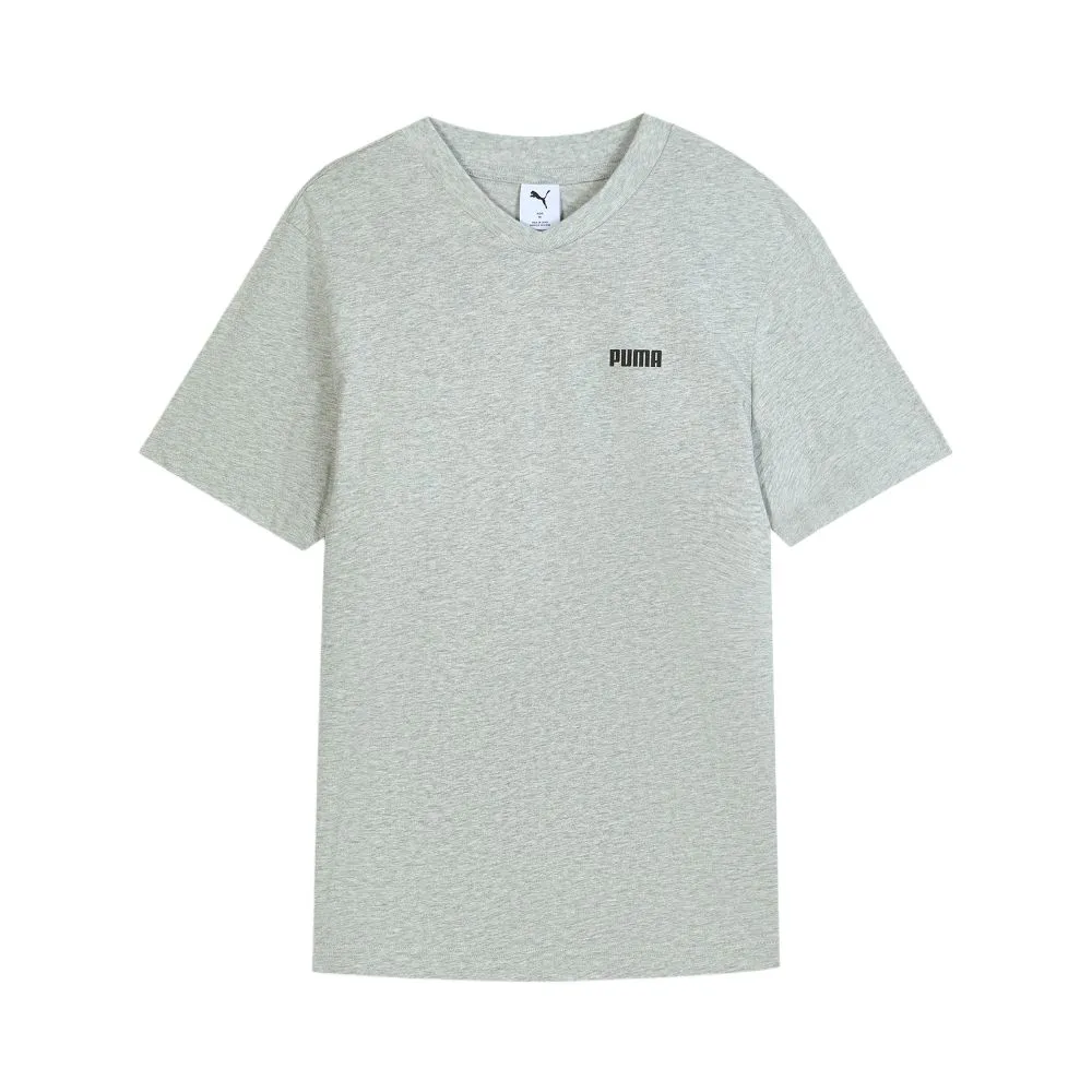 PUMA ESS SMALL LOGO T Shirt Men's Light Mixed Gray