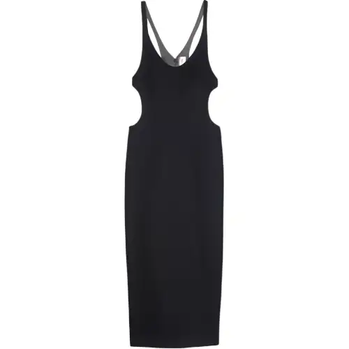 SAINT LAURENT Cut Out Detailed Midi Dress