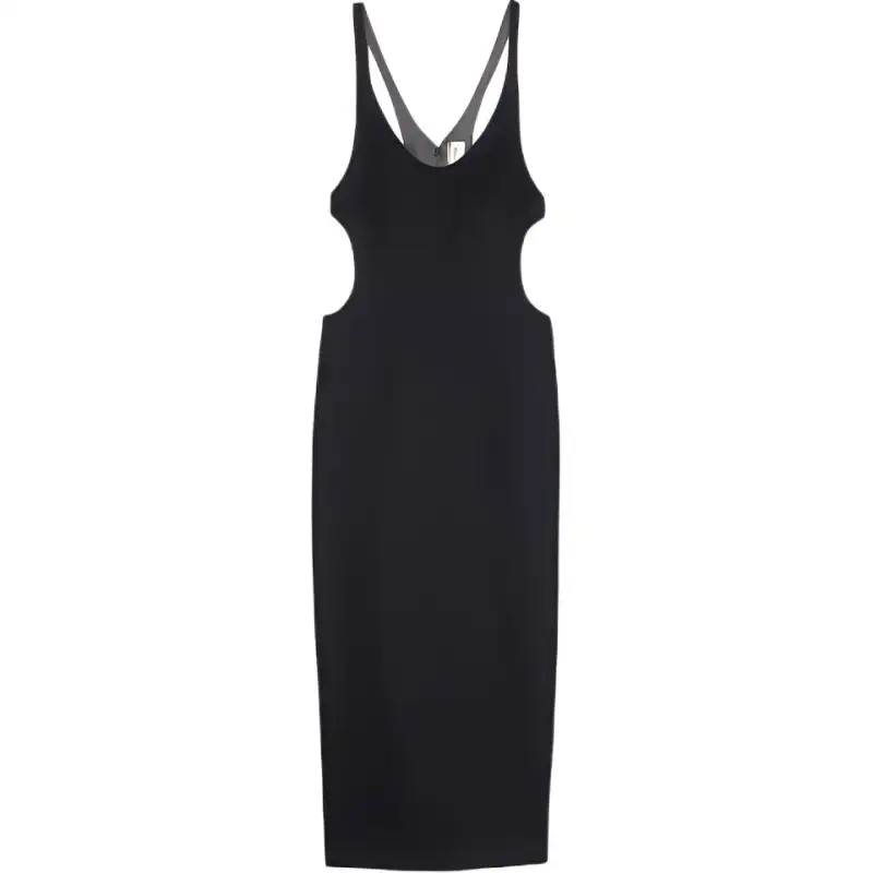 SAINT LAURENT Cut Out Detailed Midi Dress