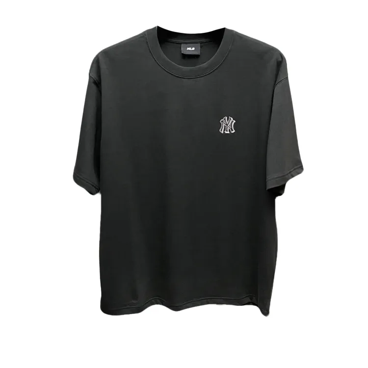 MLB T-Shirts Unisex Black Crew Neck Moderate Straight Fit