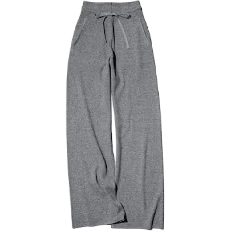Женские штаны UNIQLO Ribbed Pants (серые)