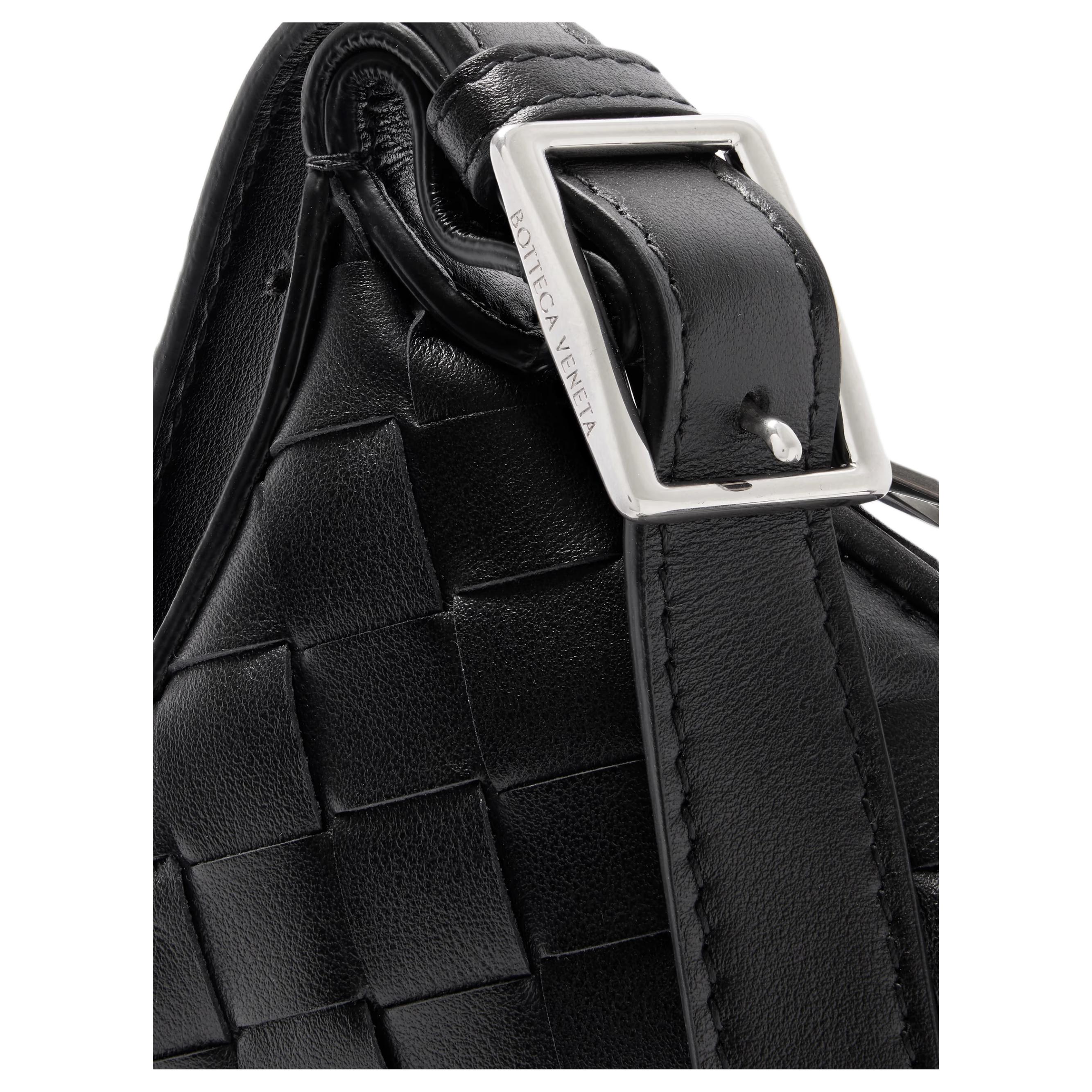 Мужская сумка Bottega Veneta Intrecciato Traveler (черная) — фото 4