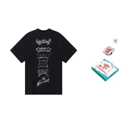 WE11DONE SS24 T Shirt Unisex Gift Box Set Included Black