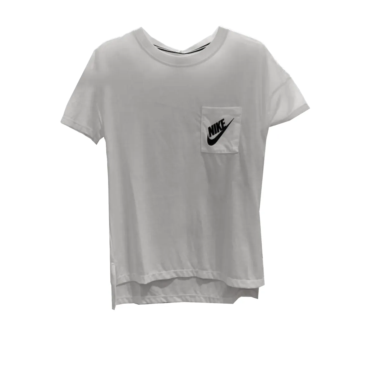 Nike Signal T-Shirts Women's White Crew Neck Moderate Straight Fit