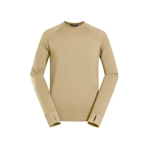 SALOMON Sntial LIGHTWARM Sweatshirt Men's Gray Green