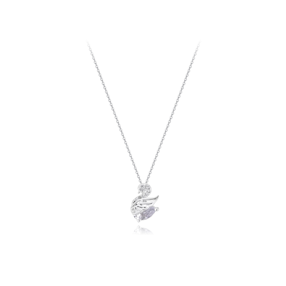 Asia Star 925 Sterling Silver With 999 Silver And Zircon Necklaces Women's