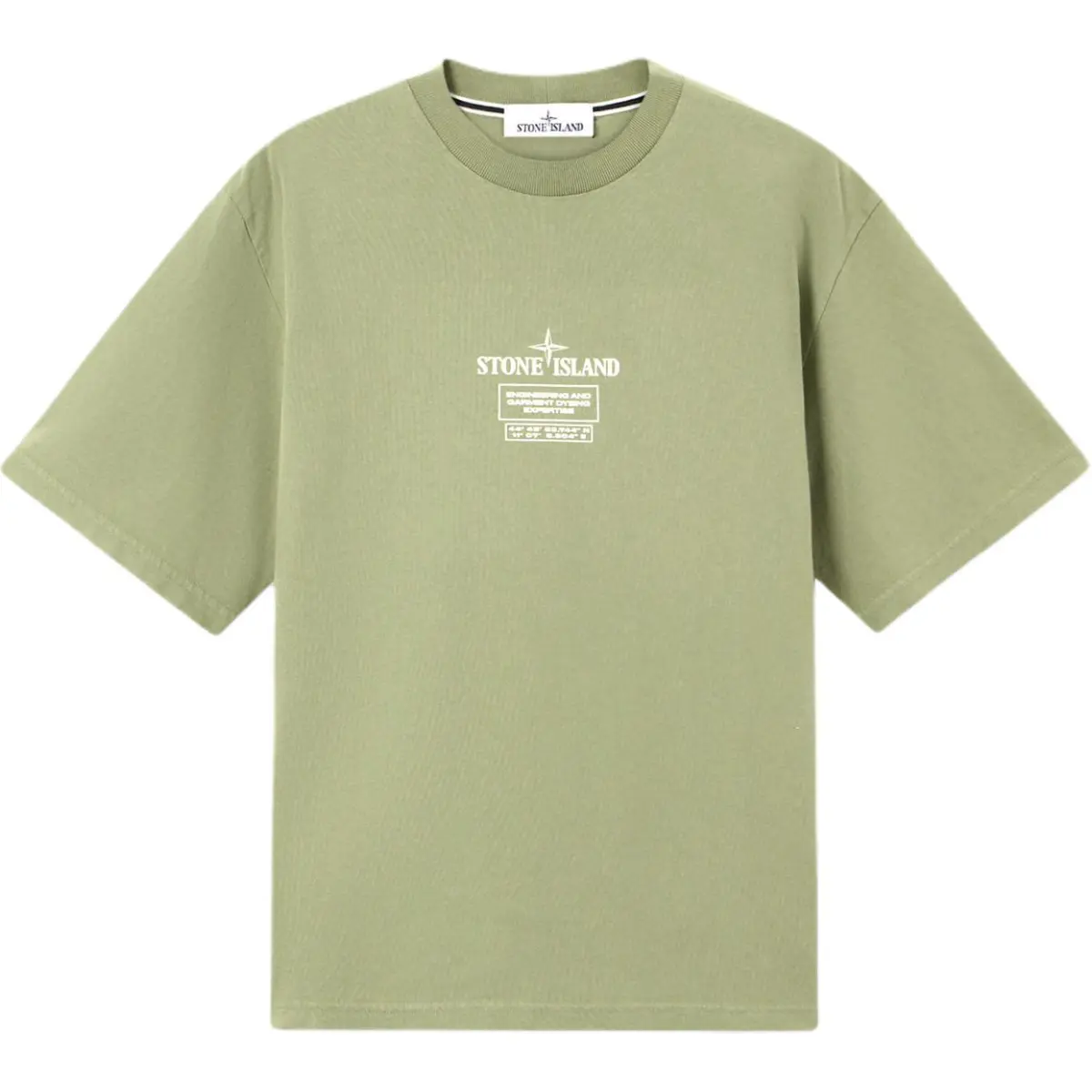 STONE ISLAND Logo Printed Crewneck T Shirt