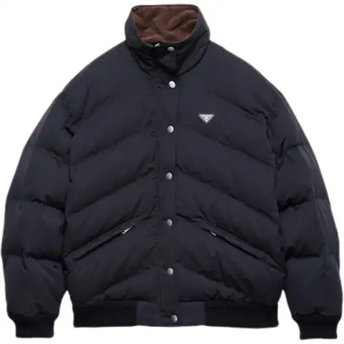 PRADA Triangle Logo Button Up Jacket