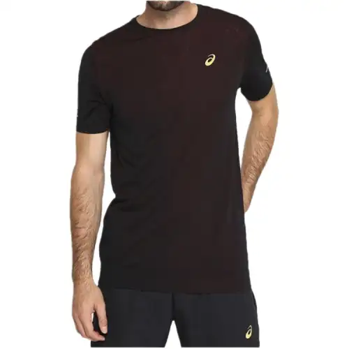 ASICS T Shirts Men's Black Crew Neck