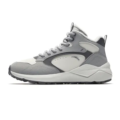 Anta Pedal Island Textile, Synthetic Leather Upper, Fleece Lined Lining, Winter Thermal, Trendy Fashion