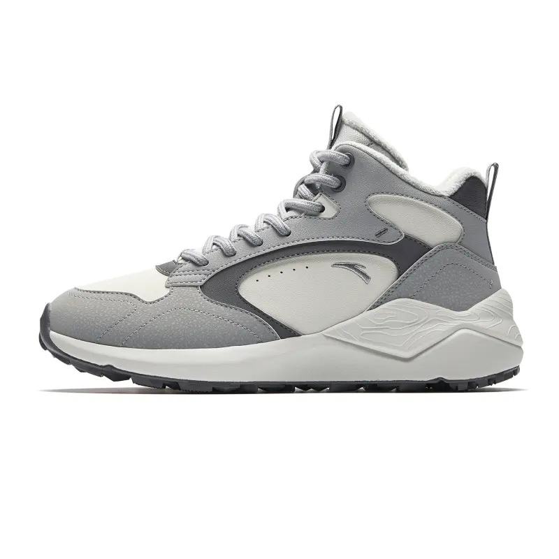 Anta Pedal Island Textile, Synthetic Leather Upper, Fleece Lined Lining, Winter Thermal, Trendy Fashion