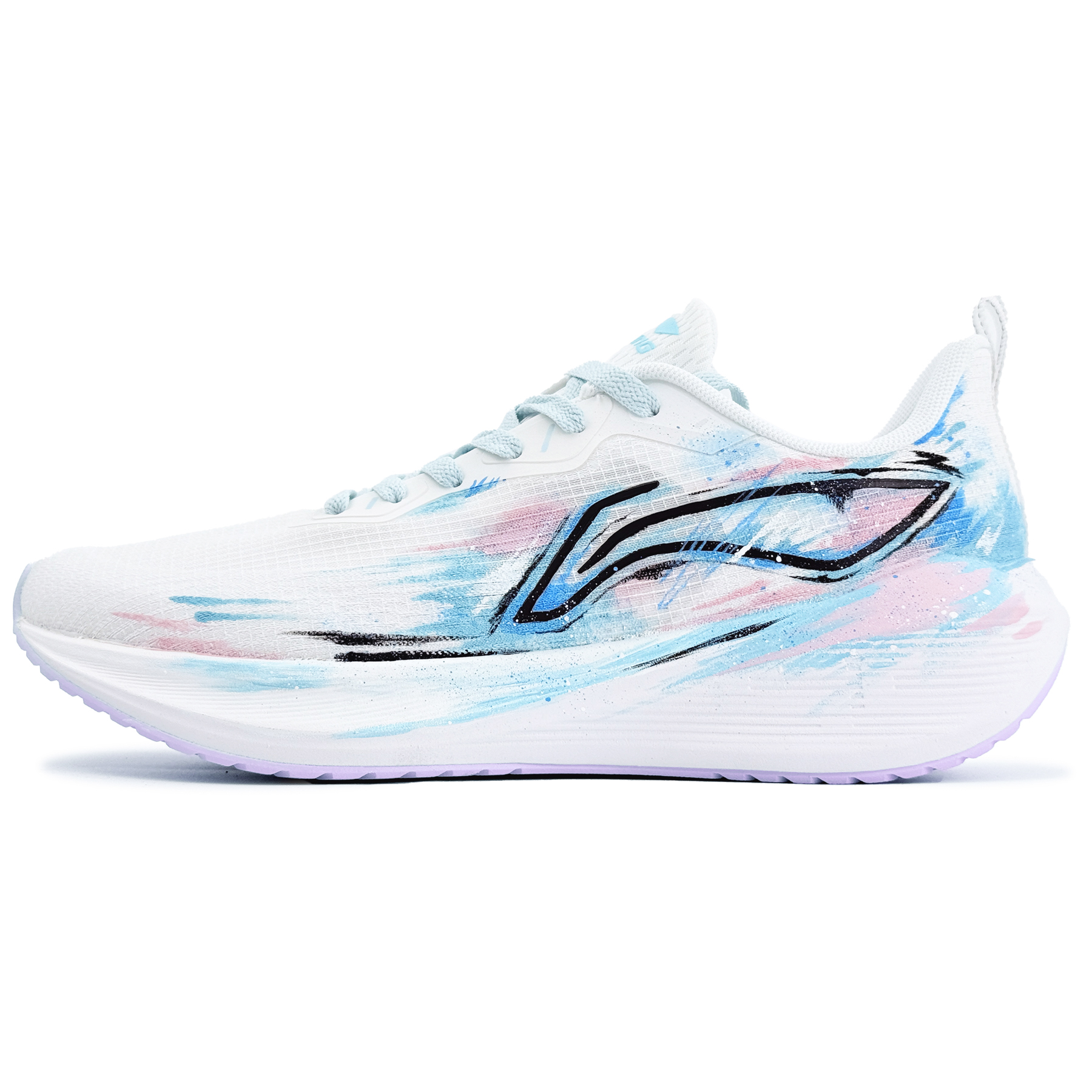 Li Ning Wuyue Cushioning Rebound Low top Casual Running Shoes Women’s Pink Blue
