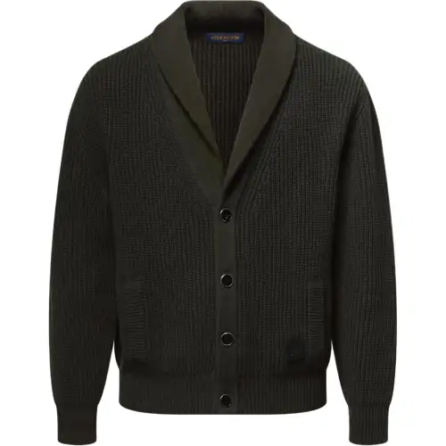 LOUIS VUITTON Cashmere Blend Shawl Collar Cardigan