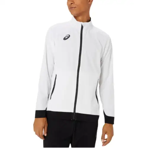 ASICS Jackets Men's White Stand Collar Moderate Other