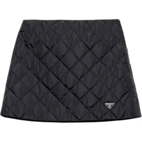 PRADA Re Nylon Casual Short Skirts Fitted Women's