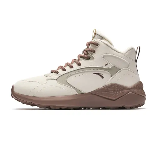 Anta Pedal Island Textile, Synthetic Leather Upper, Fleece Lined Lining, Winter Thermal, Trendy Fashion