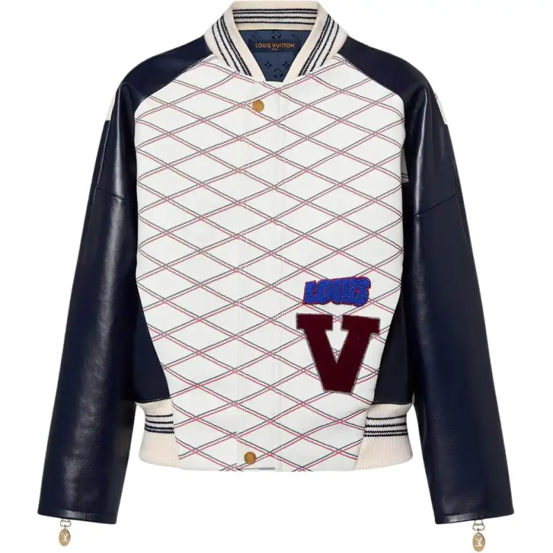 LOUIS VUITTON Tricolor Malletage Varsity Jacket