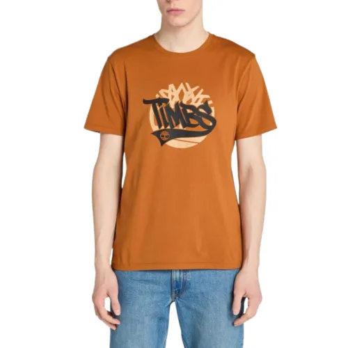 Timberland T Shirts Men's Yellow Crew Neck