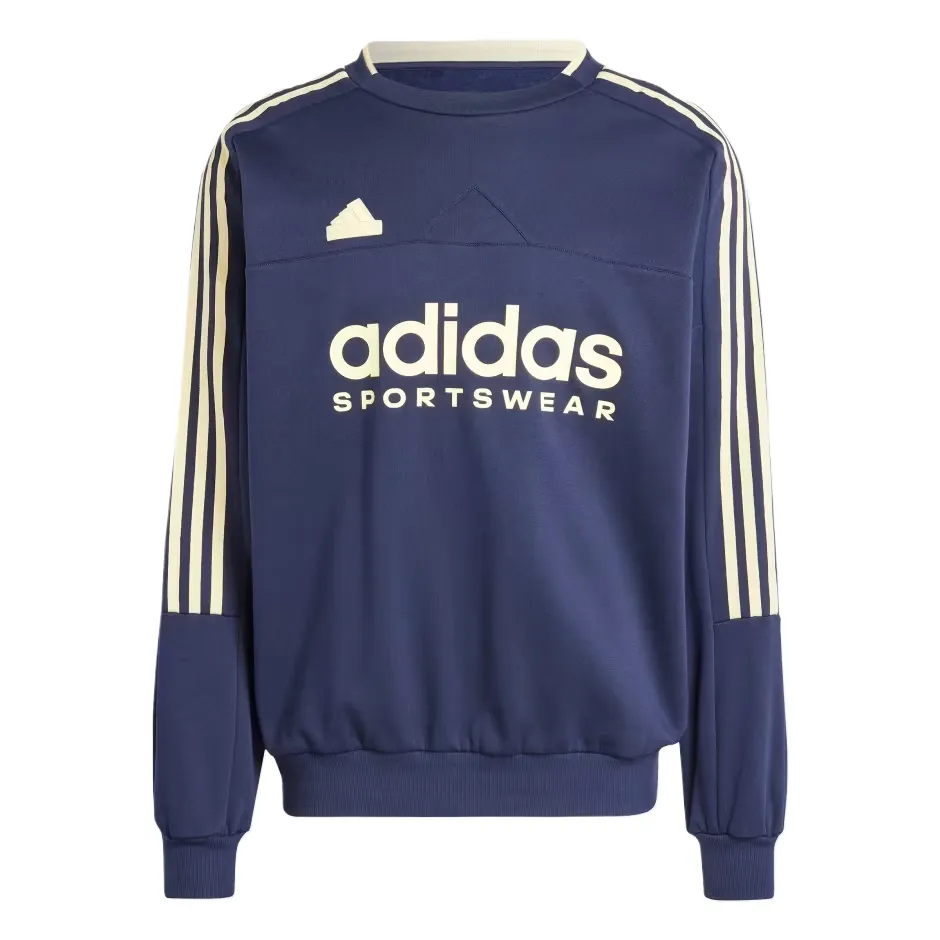 Adidas Sweatshirts Men's Blue Crew Neck Moderate