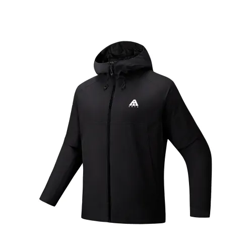 Anta Waterproof Windbreaker Jacket Men's Basic Black