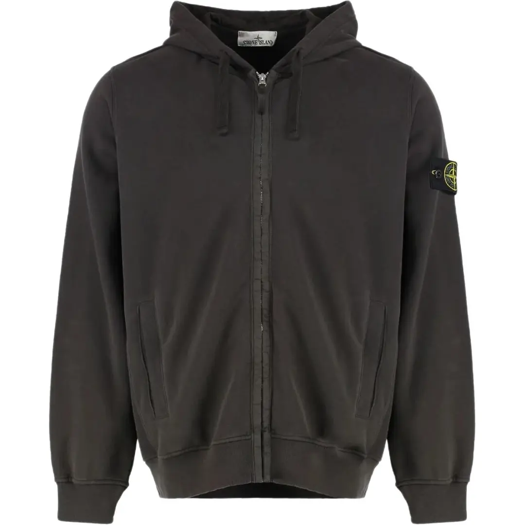 STONE ISLAND Compass Patch Zip Up Hoodie