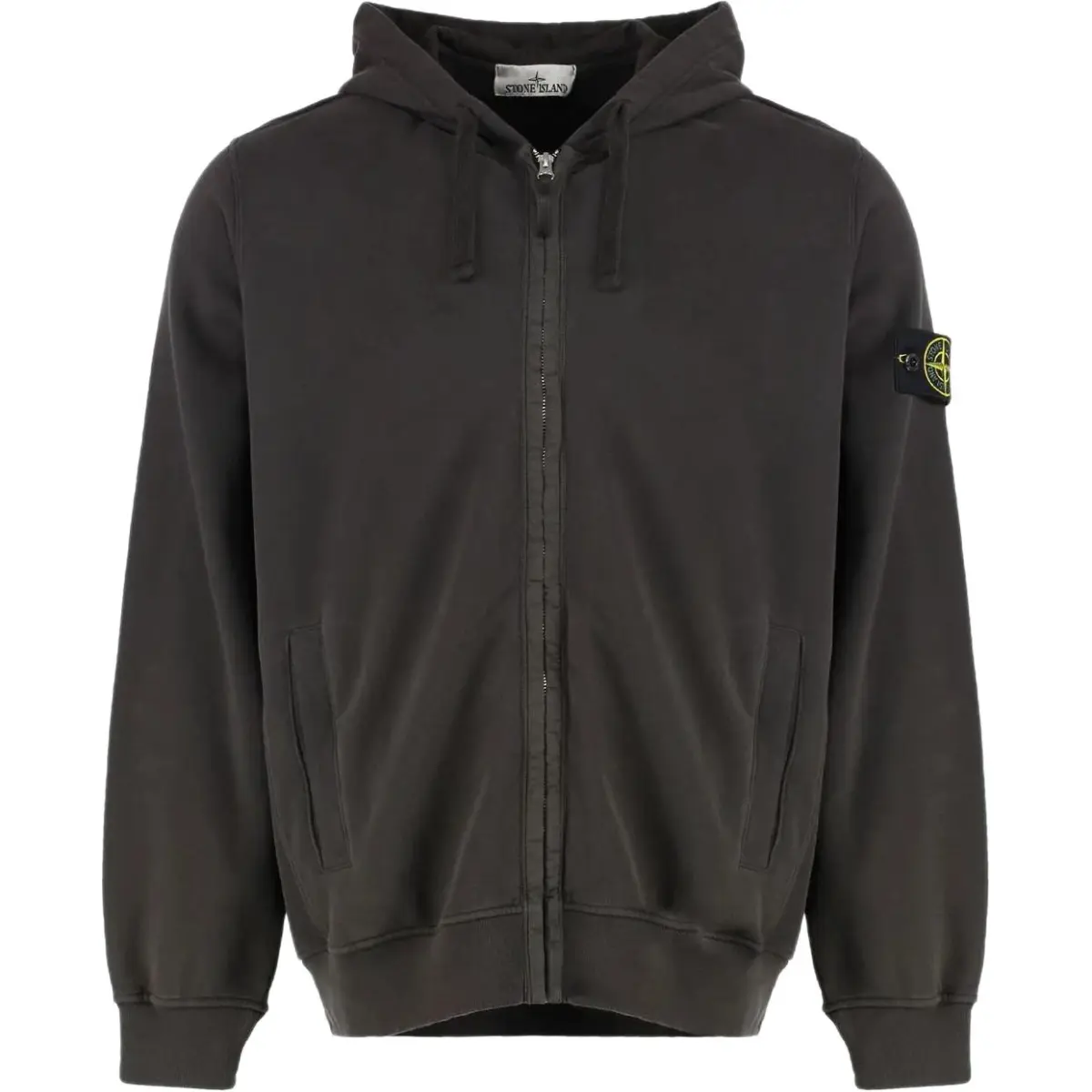 STONE ISLAND Compass Patch Zip Up Hoodie