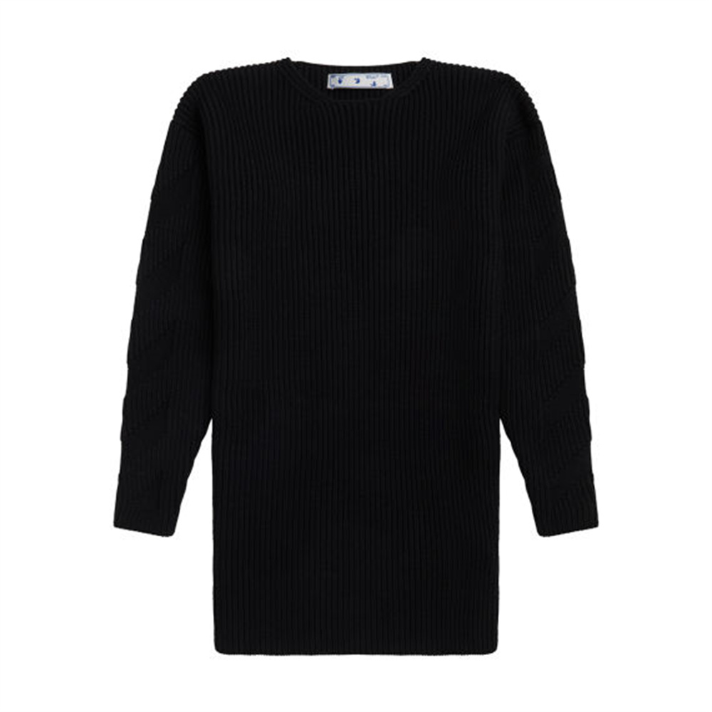 Женский свитер Off-White Ribbed Knitwear (черный)