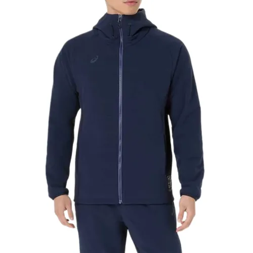 ASICS Jackets Men's Dark Blue Hooded Moderate Other