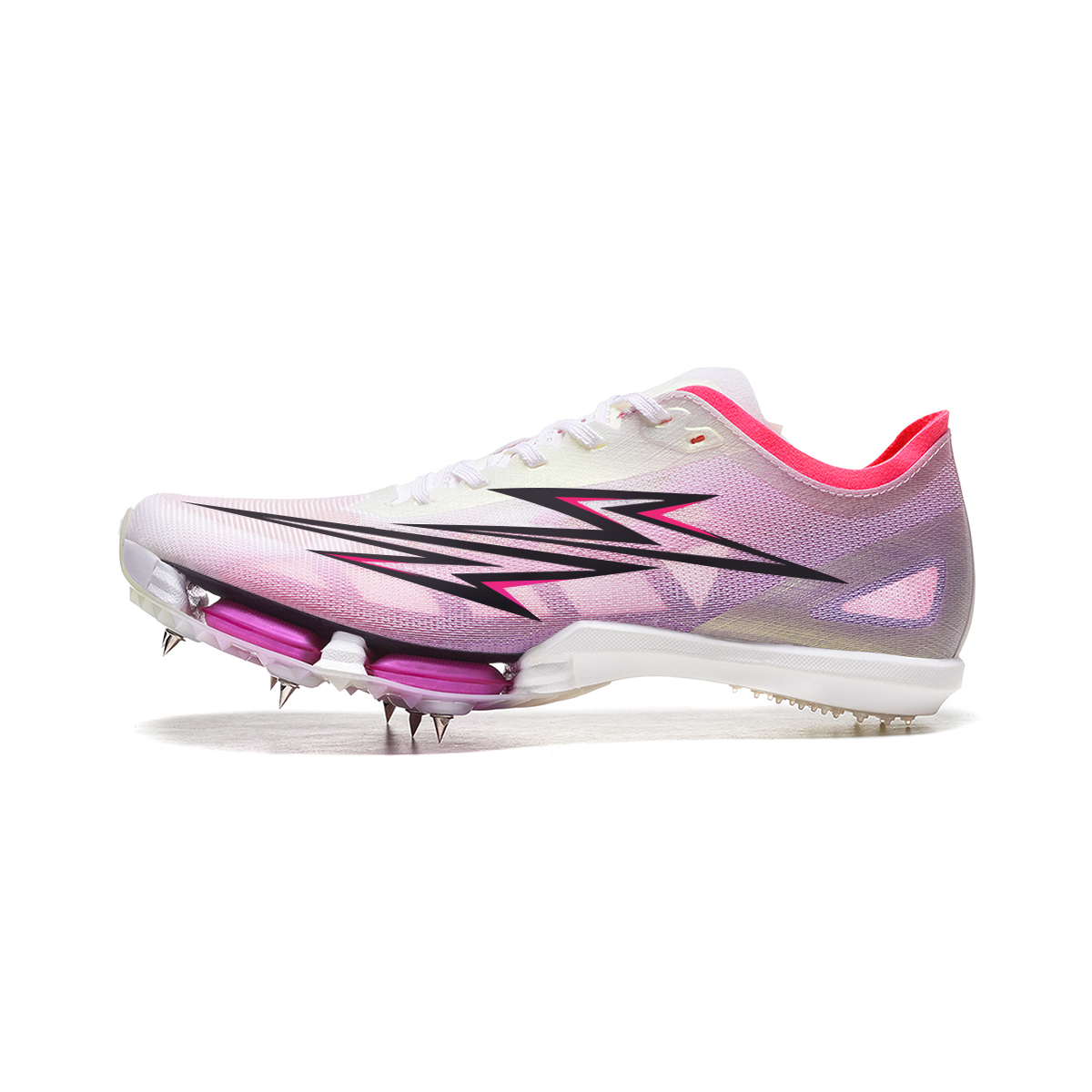RANDONGLI Low top Full Length Carbon Plate Training Sprint Running Shoes Unisex White Purple