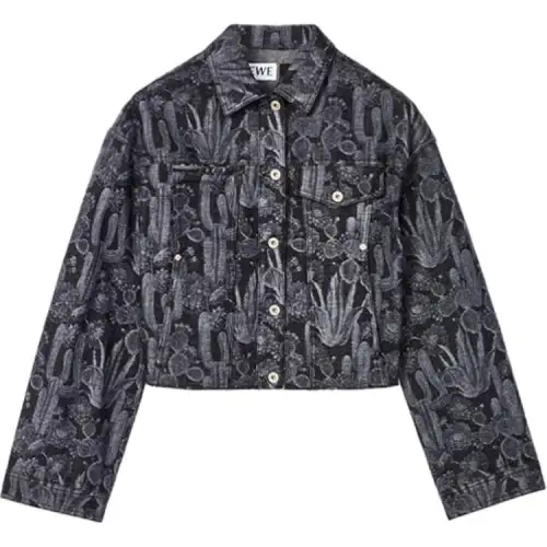 LOEWE Cropped Coats Women's Black Lapel Moderate