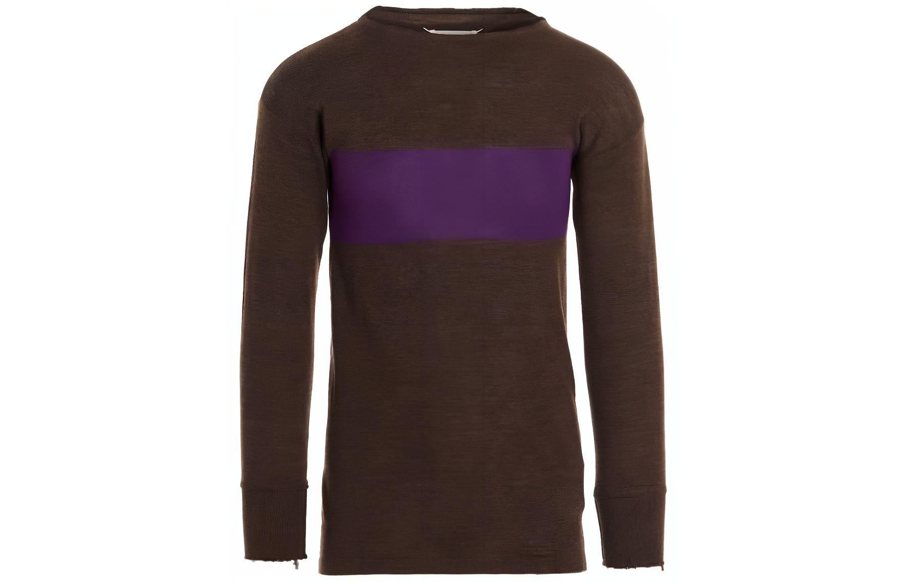 Maison Margiela Panelled Crewneck Knit Jumper