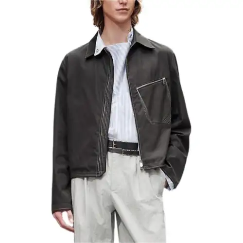 HERMES Jackets & Coats Men's Liquorice