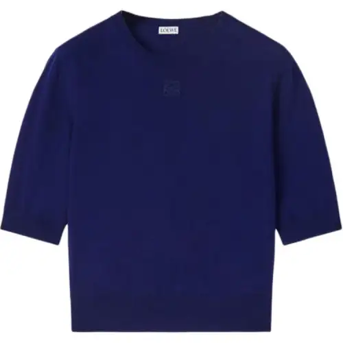 LOEWE FW22 Slim Fit Sweater Women's Marine Blue