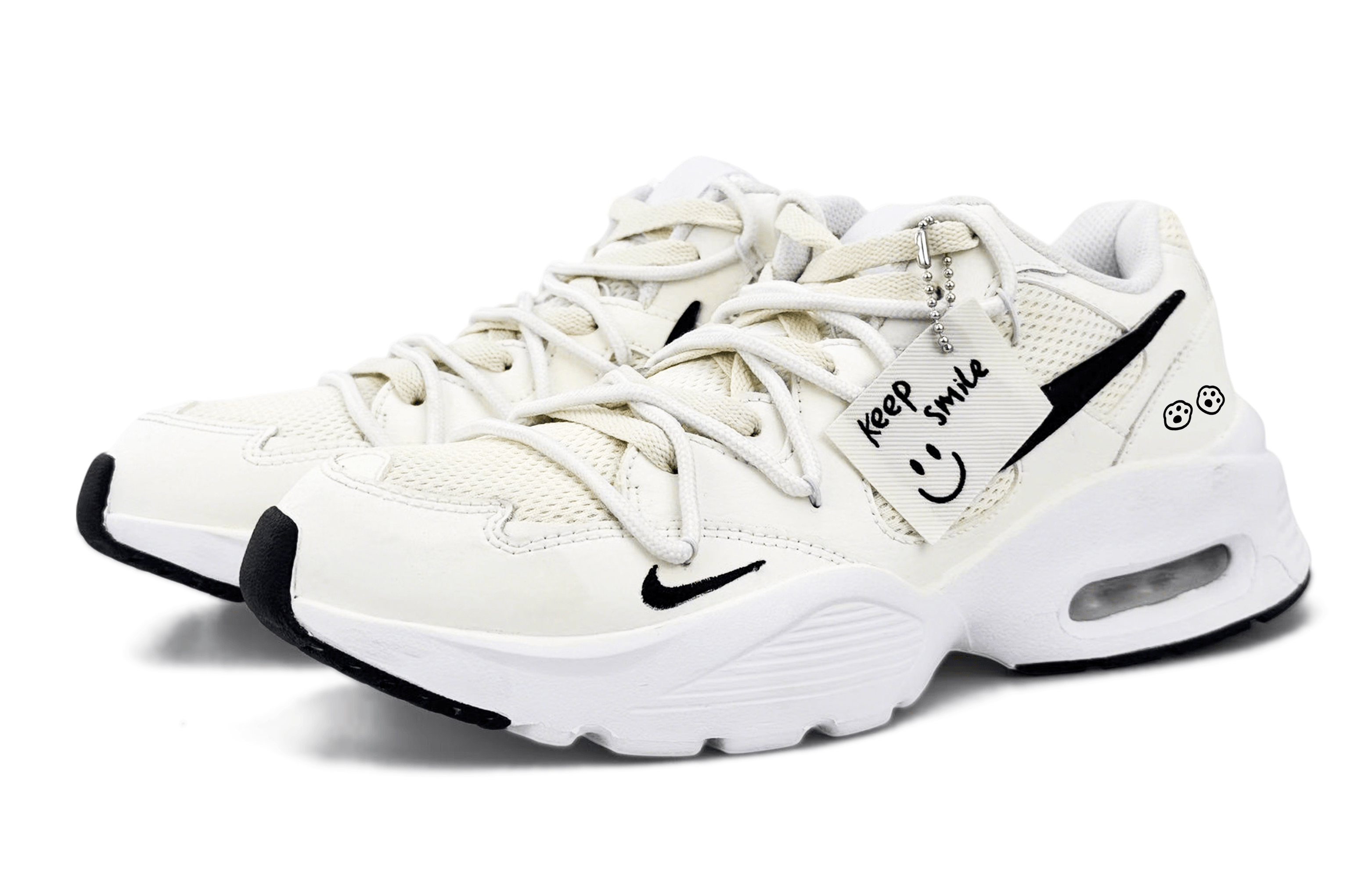 Nike Air Max Fusion Cushioning Low top Casual City Commuting Running Shoes Unisex Ecru
