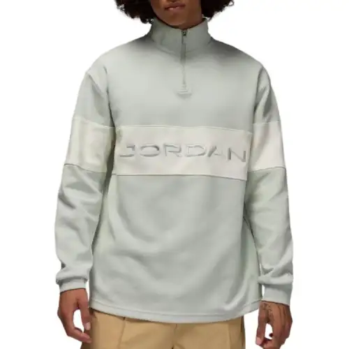 Jordan Apparel Sweatshirts Men's Light Silver Stand Collar Moderate