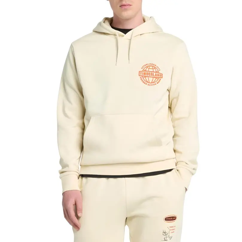 Timberland Sweatshirts Unisex Yellow Hooded Moderate Straight Fit