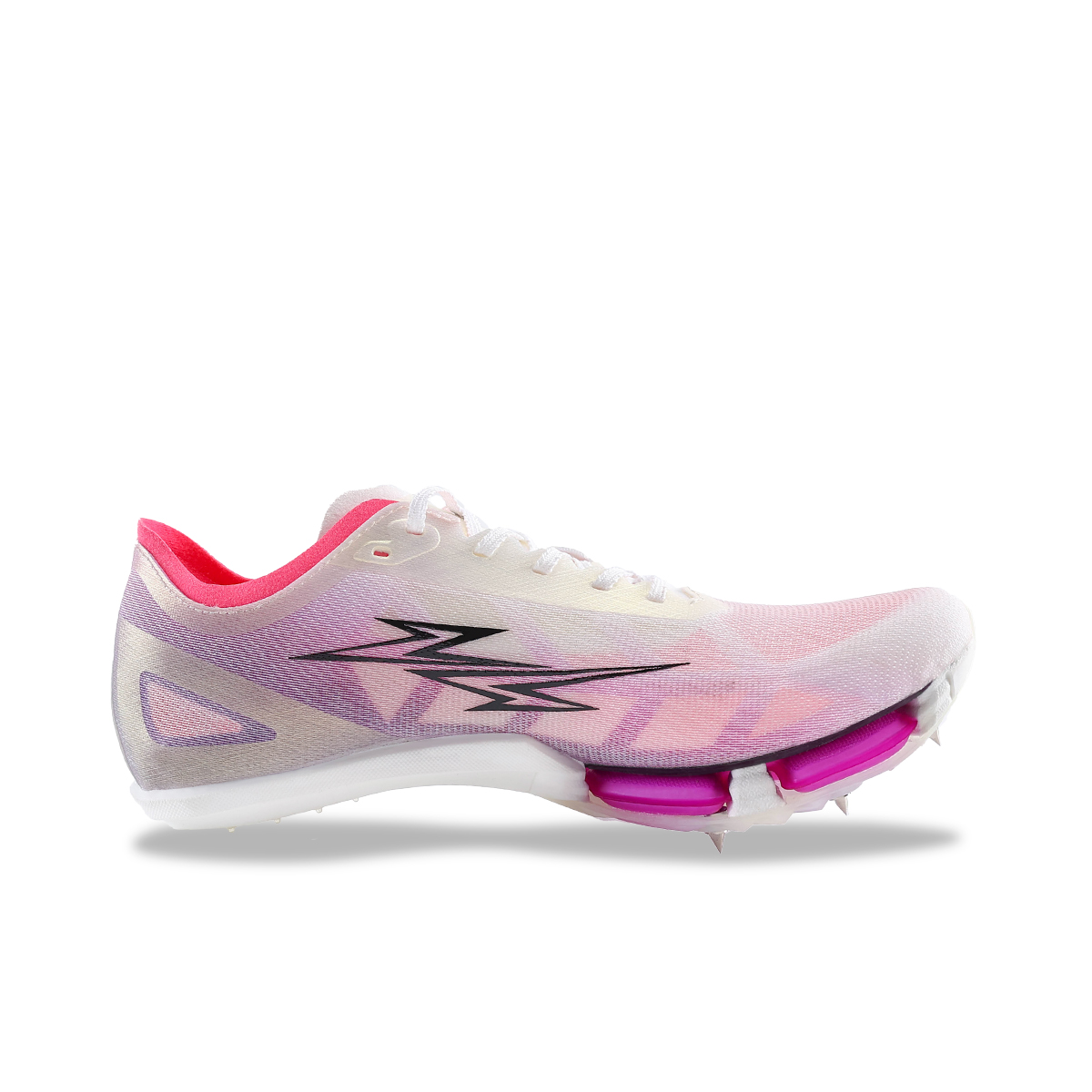 RANDONGLI Low top Full Length Carbon Plate Training Sprint Running Shoes Unisex White Purple