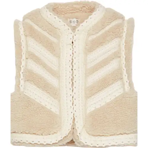 GUCCI Vests Women's Ecru V Neck Moderate Other