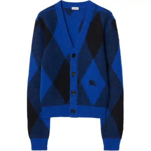 Burberry 2010s argyle-check cardigan