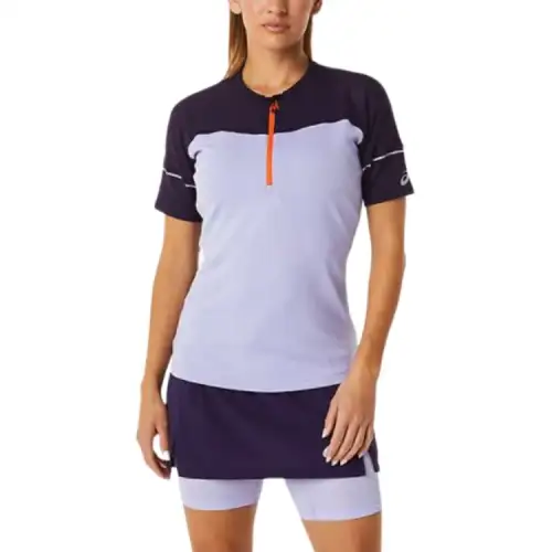 ASICS T Shirts Women's Purple Crew Neck