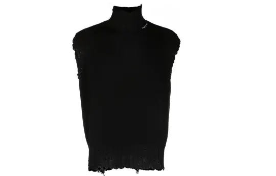 MARNI Sweaters Men's Black Turtleneck Moderate Sleeveless