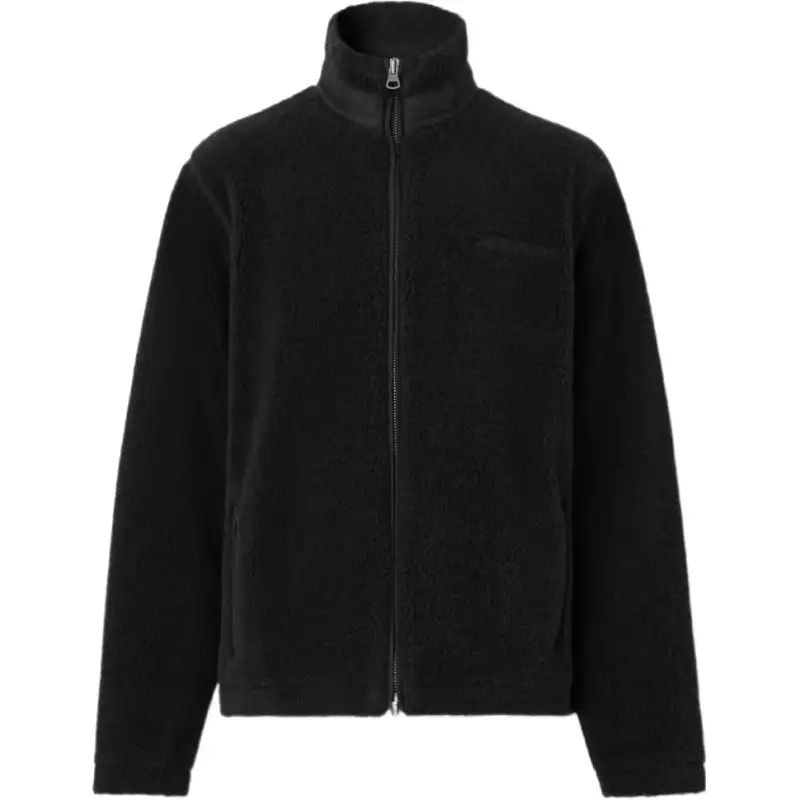 Burberry Embroidered Oak Leaf Crest Fleece Jacket
