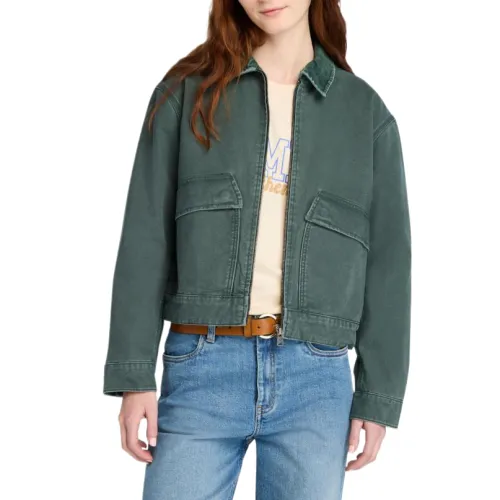 Timberland Jackets Women's Green Lapel Moderate Other