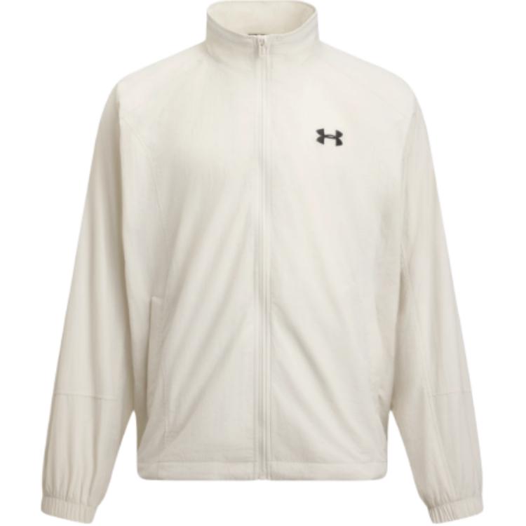 Under Armour Sportstyle FW25 woven stand collar simple versatile jacket men's peak white